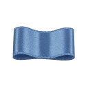 RibbonBon シルクシングルサテンリボン #081 スチールブルー 12mm幅 巻(30m) 9サイズ50色展開