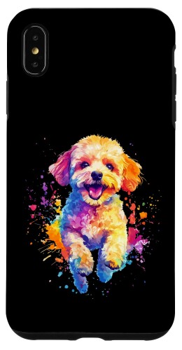 Toy Poodle Lover's Colorful Splash Art Toy Poodle Smartphone Case for iPhone XS Max
