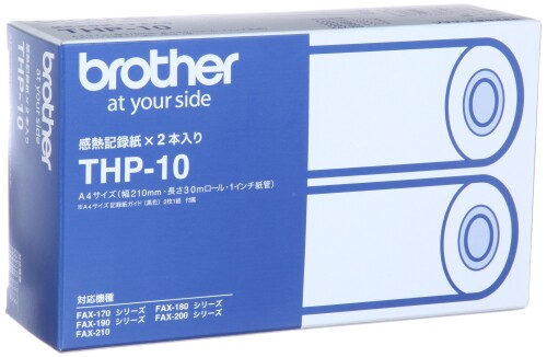 ブラザー工業(Brother Industries) 感熱ロール紙 A4判30m THP-10 サイズ:A4判 入数:30mロール紙2巻/箱 対応機種:FAX-170シリーズ、FAX-180シリーズ、FAX-190シリーズ、他 メーカー ブラザー ※その他OA用紙[ブラザー][その他OA用紙] 商品コード20081995478商品名ブラザー工業(Brother Industries) 感熱ロール紙 A4判30m THP-10型番THP-10サイズPack of 1カラーホワイト※他モールでも併売しているため、タイミングによって在庫切れの可能性がございます。その際は、別途ご連絡させていただきます。※他モールでも併売しているため、タイミングによって在庫切れの可能性がございます。その際は、別途ご連絡させていただきます。