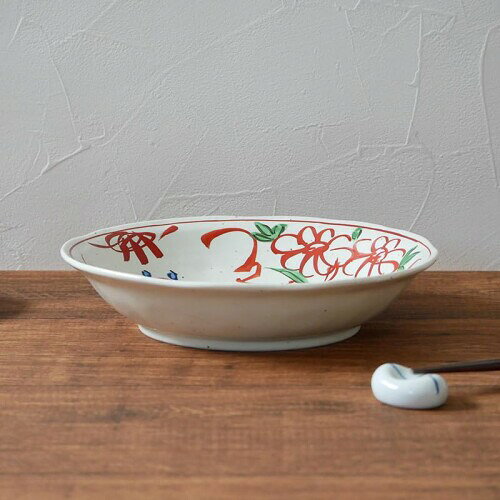 EAST table(イーストテーブル)深皿 粉引 手描き赤絵 21.5cm 和食器 16-021 日本製 レンジ対応 mannishboy-24322946 マニッシュボーイ サンプル画像3