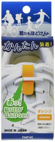 近藤 靴紐 シューズ ストッパー 解けない 補助グッズ スポーツ サッカー 邪魔にならない 形状 軽量 靴ひもほどけん オレンジ 2足セット サイズ:8cm、軽量5g 素材:ポリエステル、ポリウレタン、TR、 マジックテープ 、 製造:日本...