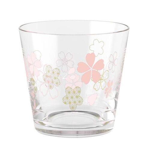 東洋佐々木ガラス 冷酒グラス 和紋さくら柄 杯 (広口) 日本製 (ケース販売) クリア 約170ml 48個入 BT-20206-J423