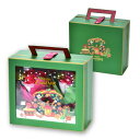 ポピー名古屋 ソープフラワー シャボンフラワー 造花 ギフト プレゼント ブーケ バラ box 約20cm トランクケース付き SBL-206 グリーン