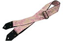 Spice Note スパイスノート ギターストラップ Dragons & Flowers ジャガード生地 日本製 ES-PJ50DF/PNK ピンク (全長820mm~1450mm)