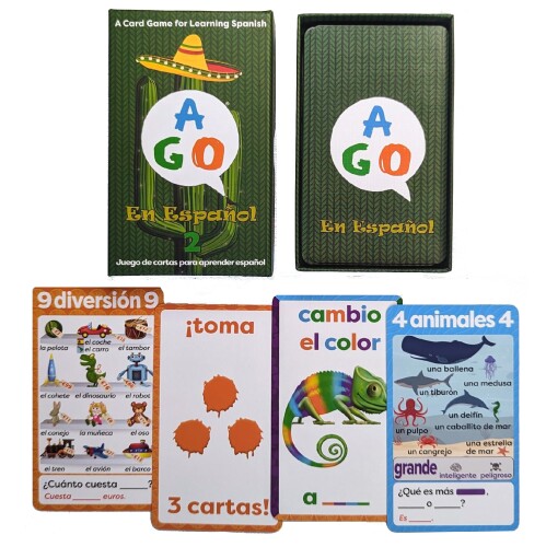 AGO En Espa?ol レベル2 スペイン語学習版 カードゲーム スペイン語を楽しく学ぼう!大好評のAGOカードゲームにスペイン語学習版レベル2が登場です! AGO En Espa?olは、ゲームで遊びながら日常会話でよく使用する質問&返答が学べます。 実際の会話でそのまま使える質問、直感でわかりやすい挿絵のヒント、わくわくするようなゲームで、 楽しみながらスペイン語会話スキルが上達します。レッスンのウォームアップや、クロージングのお楽しみとしても最適! 本体サイズ : 約 幅 8.2cm x 高 13.2cm x 奥行 2.5cm / カードサイズ : 約 横 7cm x 縦 12cm 対象年齢 : 6歳以上 説明 商品紹介 スペイン語を楽しく学ぼう! 大好評のAGOカードゲームにスペイン語学習版レベル2が登場です! AGO En Espa?olは、ゲームで遊びながら日常会話でよく使用する質問&返答が学べます。 実際の会話でそのまま使える質問、直感でわかりやすい挿絵のヒント、わくわくするようなゲームで、 楽しみながらスペイン語会話スキルが上達します。 レッスンのウォームアップや、クロージングのお楽しみとしても最適! 【セット内容】 クエスチョン カード 36枚 アクション カード 18枚 ルール説明ガイド(日本語 ■外国語) 安全警告 特になし 商品コード20068751496商品名AGO En Espa&ntilde;ol レベル2 スペイン語学習版 カードゲーム型番9784865394511カラーフルカラー※他モールでも併売しているため、タイミングによって在庫切れの可能性がございます。その際は、別途ご連絡させていただきます。※他モールでも併売しているため、タイミングによって在庫切れの可能性がございます。その際は、別途ご連絡させていただきます。