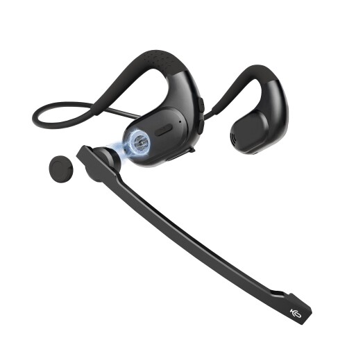 Bluetooth ヘッドセット Earaku(イアラク) MicCuff G9 無線 マイク付き イヤホン bluetooth ミュート機能搭載 両耳対応 空気伝導 耳掛け ENCノイズキャンセリング 通話 周りの音を拾わない ハンズフ