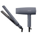 SALONIA サロニア スターターセット ドライヤー ヘアアイロン 24mm グレー