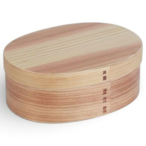 J−kitchens 曲げわっぱ 弁当箱 女性 木製 一段 杉の木 ナチュラル 16.8x11x7cm 620ml WABI-369223