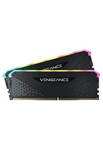 CORSAIR VENGEANCE RGB RS DDR4 メモリ 16GB（8GB×2）最大3200MHz対応 Intel XMP対応 CL16 デスクトップPC用 ブラック CMG16GX4M2E3200C16
