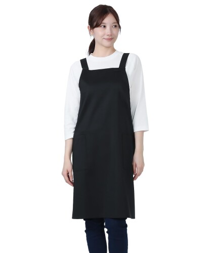 GT7013-9 ブラック M 胸当エプロン H型 男女兼用 撥水 撥油 速乾 ストレッチ 飲食店 制服 Mサイズ:前中心丈82cm・ウエスト巾81cm・肩紐長さ71cm・腰紐長さ63cm　Lサイズ:前中心丈84cm・ウエスト巾91cm・肩紐長さ75cm・腰紐長さ66cm　3Lサイズ:前中心丈88cm・ウエスト巾116cm・肩紐長さ83cm・腰紐長さ72cm 耐塩素・撥水撥油・ストレッチ・速乾機能付き 腰ポケット2つ・ネームチー付き 軽量でシワにもなりにくい 耐塩素性で高耐久、はっ水・撥油機能で汚れを防ぐ 説明 働く現場に最適な胸当エプロンは、ストレッチトロピカル素材(ポリエステル100%)を使用し、動きやすさと耐久性を両立。 軽くてしなやかな生地は、長時間の作業でも疲れにくく、ストレッチ性があるため、自由な動きを妨げません。 さらに、撥水 ■撥油機能により水や油の飛び散りも簡単に拭き取れ、飲食店や医療現場など、さまざまな職場で安心してご利用いただけます。耐塩素性と速乾性も備えているため、洗濯後もすぐに乾き、手軽にお手入れが可能です。 このエプロンは、タスキ掛け、首掛け、H型の3種類のスタイルから選べるため、着用シーンや好みに応じてフィット感やデザインをお楽しみいただけます。 どのデザインも実用性を考慮しており、作業中の負担を軽減しながらもスタイリッシュに仕上がっています。 全8色(ネイビー、ワイン、ベージュ、カーキ、ブラウン、ライトグレー、チャコールグレー、ブラック)のカラー展開で、職場や用途に合わせたカスタマイズが可能。ユニフォームとしての統一感も演出できます。 商品コード20080463506商品名GT7013-9 ブラック M 胸当エプロン H型 男女兼用 撥水 撥油 速乾 ストレッチ 飲食店 制服型番GT7013-9サイズMカラーブラック※他モールでも併売しているため、タイミングによって在庫切れの可能性がございます。その際は、別途ご連絡させていただきます。※他モールでも併売しているため、タイミングによって在庫切れの可能性がございます。その際は、別途ご連絡させていただきます。