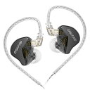 Hifi Kingdom CCA CRA PRO 超薄型DLCダイナミックドライバーインイヤーモニター0.75mm 2Pin有線イヤホン(Black No Mic)