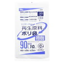 ハウスホールドジャパン ポリ袋 再生原料40% エコマーク付 (ケース販売) 半透明 90L GI99 10枚入×20個セット