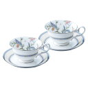 Noritake ノリタケ カップ & ソーサー ( ペアセット ) ( コーヒー ティー 兼用) 215cc ジャルダン フルーリ 2客 ボーンチャイナ P5...