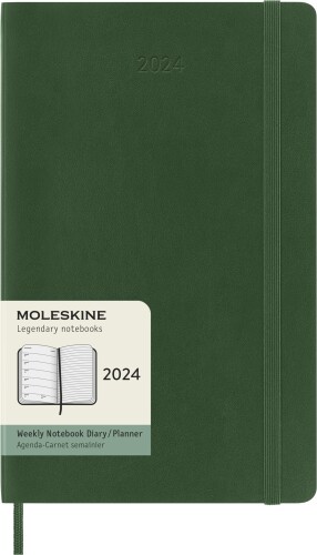 モレスキン 手帳 モレスキン(Moleskine) 手帳 2024 年 1月始まり 12カ月 ウィークリー ダイアリー ソフトカバー ラージサイズ(横13cm×縦21cm) マートルグリーン DSK1512WN3Y24