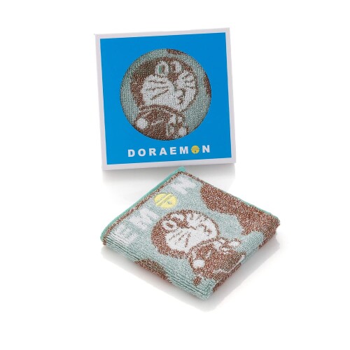 タオル美術館(Towel Museum) ミライ ドラえもん シルエット タオルハンカチ グリーン 約25×25cm 21-2580100 約25×25cm