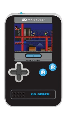 My Arcade Go Gamer Classic-Blue: Portable Electronic Game Console with 300 Games, Full Color 2.5" Screen- Fun for The Entire Family (DGUN-3913)