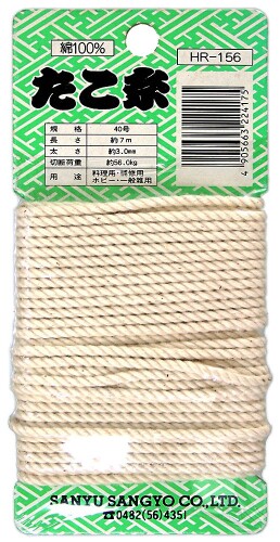 三友産業 たこ糸 40号 3.0mmX7m(カード巻き) HR-156 原産国:日本 サイズ:約 太さ3mmX長さ7m 切断荷重:約56.0kg 商品紹介 用途:料理用 ■補修用 ■ホビー ■一般雑用 ご注意(免責)必ずお読みください 火のそばに置かないでください。 直射日光 ■高温多湿をさけて涼しい所に保管してください。 商品コード20064287538商品名三友産業 たこ糸 40号 3.0mmX7m(カード巻き) HR-156型番HR-156サイズ40号 3.0mmX7m※他モールでも併売しているため、タイミングによって在庫切れの可能性がございます。その際は、別途ご連絡させていただきます。※他モールでも併売しているため、タイミングによって在庫切れの可能性がございます。その際は、別途ご連絡させていただきます。