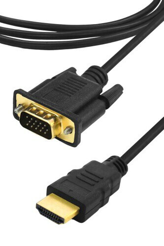 シズカウィル HDMI to VGA 変換ケーブル VGA変換 高速転送 HDMI hdmiケーブル 変換ケーブル Windows 用 Mac 用 PC 用 1080p フルHD 軽量 テレビ 接続 モニター ミラーリング リモートワーク マルチディ