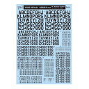 サンコーマーク工業 レプトジーダ プラモデル用 水転写 M02 45度 Numbers&Letters 黒 13.5×19.5cm WING DECAL SERIES WM-07