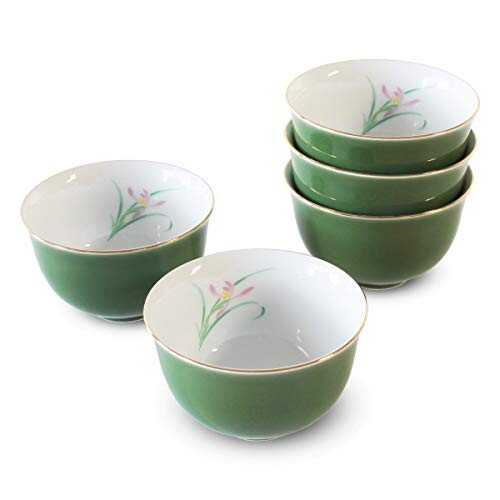 ランチャン(Ranchant) 仙茶揃 グリーン 仙茶:Φ9.1x5.5(cm) 若草ラン 有田焼 日本製