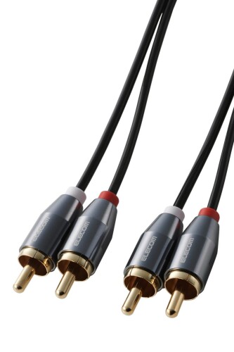 エレコム オーディオケーブル RCA - RCA 赤白 1m L/Rそれぞれのサウンドを再生 (信...