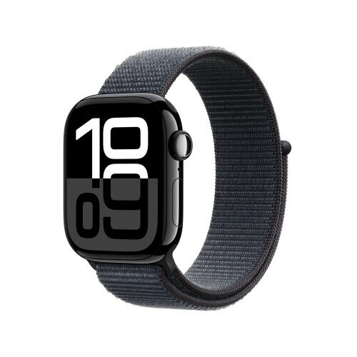 Apple Watch Series 10(GPSモデル)- 42mmジェットブラックアルミニウムケースとインクスポーツループ - 先進的なディスプレイ、睡眠時無呼吸の通知、高速な充電、Suica対応、スマートウォッチ、