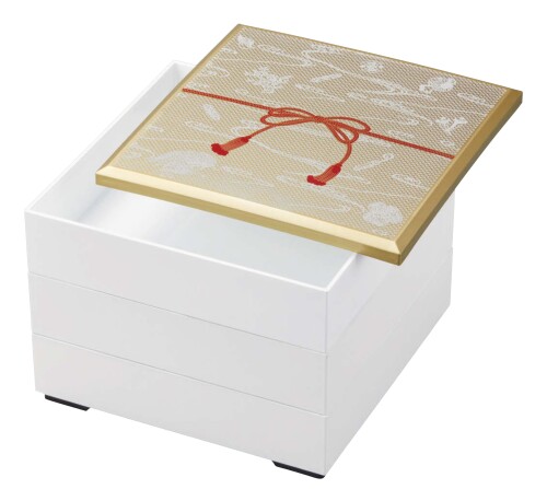 割烹漆器 若泉漆器 お重箱 7寸若菜重 宝来づくし（内白塗）3段 H-159-67A おせち料理や仕出し弁当などに使われる、格式のある重箱です。 重箱の内側の色が白 一般的に5〜6人分のおせち料理を入れるのに適したサイズとされています。 商品コード20081695553商品名割烹漆器 若泉漆器 お重箱 7寸若菜重 宝来づくし（内白塗）3段 H-159-67A型番H-159-67Aカラー白※他モールでも併売しているため、タイミングによって在庫切れの可能性がございます。その際は、別途ご連絡させていただきます。※他モールでも併売しているため、タイミングによって在庫切れの可能性がございます。その際は、別途ご連絡させていただきます。