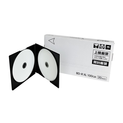 Verbatim バーベイタム 1回録画用 BD-R XL 100GB 20枚 5mmツインスリムケース インクジェットプリンタ対応（ホワイト） 片面3層 2-4倍速 メールBOX便 VBR520YP20MT