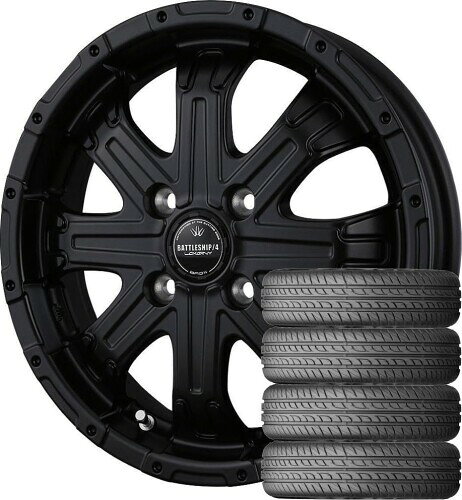 ロクサーニ バトルシップ 4 (15×5.0J 4-100 +45) マットブラック + NEXEN(ネクセン) N priz SH9J 165/55R15