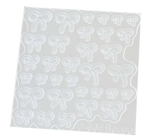 亀島商店(Kameshima) ソフトモールド Barisupa Nail＆Resin mold リボン コード (極薄) ホビー用シリコーン製型枠 C-864