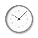 レムノス 掛け時計 アナログ 木枠 NEUT wall clock 天然色木地 灰 ニュート ウォール クロック KK22-09 GY Lemnos