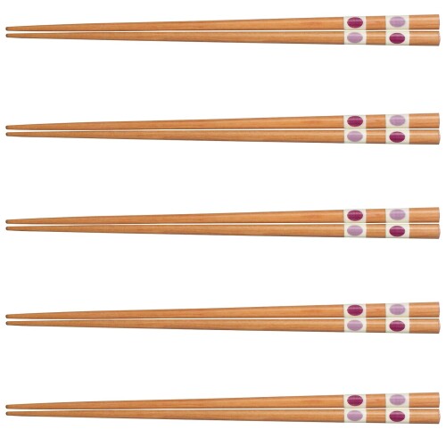 J-kitchens 箸 セット 5膳 木製 Dinner Standard オーバル21cm 日本製