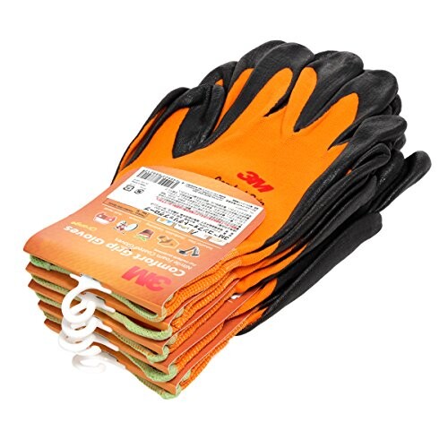 3M スリーエム 作業用手袋 コンフォートグリップグローブ オレンジ Lサイズ 5双パック GLOVE-ORA-L-5P