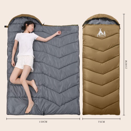 寝袋 夏用 冬用 シュラフ オールシーズン 寝袋 4in1多機能 1Kg 1.4Kg 1.8Kgコンパクト 封筒型 軽量 中綿 快適温度 -5[度] -15[度] 保温 丸洗い可能 収納パック付き キャンプ アウトドア コンパクト mannishboy-24874100 マニッシュボーイ サンプル画像3