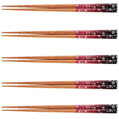 J-kitchens 箸 セット 5膳 木製 Dinner Standard 水面桜20.5cm 日本製