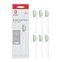 Oclean 替えブラシ(プラークコントロール) 6本入り Oclean電動歯ブラシ全製品に使用可能 固さふつう 舌クリーナー FDA認証取得済み (ホワイト)
