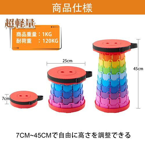 VECELO 折りたたみ椅子 携帯椅子 折畳椅子 伸縮式 超軽量 コンパクト 耐荷重150kg ...