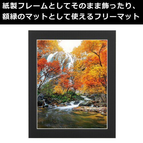 ハクバ HAKUBA 額縁オプション フリーマット AZ (半切サイズ ブラック) 紙製フレー...