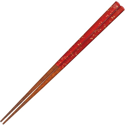 Rakuten - サンライフ 「 旭 」 箸 食洗機対応 大人用 長い 先角 23cm 紅葉 赤 日本製 H-06586