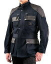 マックスフリッツ(MaxFritz) バイク用 ジャケット 春夏秋 デニム 本革 エアインテークトレールジャケット2 MFJ-2467 インディゴ メンズ L(...
