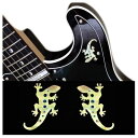 ジャカモウ Lizard トカゲ インレイステッカー L&Rセット ギターやベースにぴったり 楽器に貼るシール WT B-201LZ-WT-LR