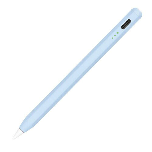 Digio2 iPad専用 充電式タッチペン ショートタイプ アップルペンシル Apple Pencil ブルー ※iPad mini(A17 Pro)第7世代 2024には対応しておりません。 パームリジェクション対応 ペアリング不要 自動電源OFF機能 マグネット吸着 パームリジェクション対応 手のひらが画面に当たっても誤動作を防止します。 ※アプリによっては対応できない場合があります。 ペアリング不要 電源をONにしてすぐに使用できます。 ※すでにApple Pencilとペアリングしている場合はペアリングを切ってください。 自動電源OFF機能 約5分間操作しない状態が続くと、自動で電源がOFFになります。 マグネット吸着 本体内蔵の磁石でApple Pencil(第2世代/USB-C/Pro)に対応した機種の側面に取付け可能です。 ※充電はできません 傾き検知機能 ペンを傾けることで線の太さを変えることができます。 ※傾き機能対応のアプリで使用の場合。 ※筆圧感知機能はありません。 LEDランプ 充電状況を3段階で確認できます。 対応機種 Apple Pencil(第1 ■2世代/USB-C/Pro)に対応しているiPad、iPad Air、iPad Pro、iPad mini( ※iPad mini A17 Pro 第7世代 2024は非対応)。(2018年モデル以降の全機種) ■本体寸法/重量:直径8.6mm、長さ123mm/約10g ■ペン先直径:約2mm ■材質:本体:アルミニウム合金、ペン先:POM(ポリアセタール) ■充電:Type-C 5V1A ■電池:リチウムイオン電池 ■充電時間:約30分 ■連続使用時間:10〜12時間 ■付属品:USBケーブル(USB A[オス]ーType-C[オス]/全長約33cm)、取扱説明書 商品コード20076833608商品名Digio2 iPad専用 充電式タッチペン ショートタイプ アップルペンシル Apple Pencil ブルー型番Z0253サイズ123mmカラーブルー※他モールでも併売しているため、タイミングによって在庫切れの可能性がございます。その際は、別途ご連絡させていただきます。※他モールでも併売しているため、タイミングによって在庫切れの可能性がございます。その際は、別途ご連絡させていただきます。