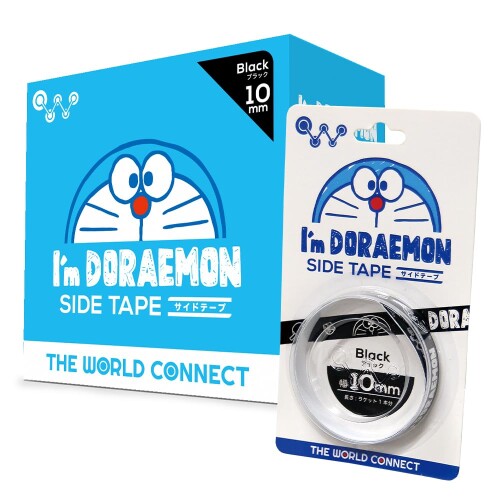 ザ ワールドコネクト(The World Connect) TWC I'm DORAEMON 卓球サイドテープ ブラック 8mm 20セット入箱