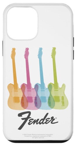 Fender Multicolor Rainbow Stratocaster Rock Guitars スマホケース iPhone 12 mini 用