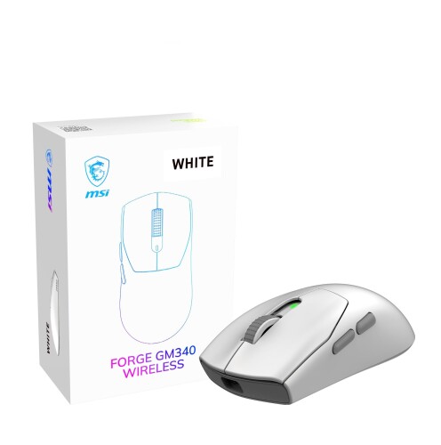 MSI FORGE GM340 W WHITE ワイヤレスゲーミングマウス ホワイト MS0805