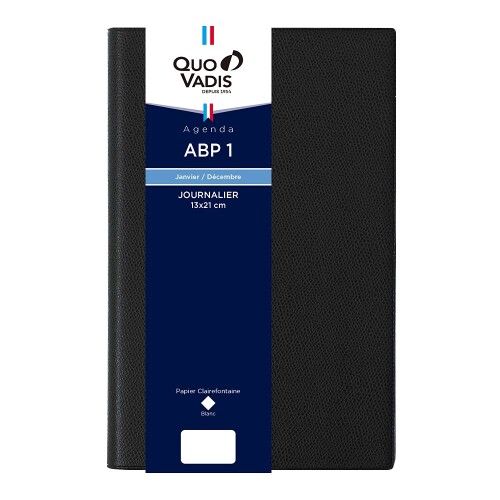 クオバディス(Quo Vadis) 手帳 ダイアリー『ABP1/アンパラ』(1日1ページ・1月始まり・A5変型 13×21cm・フランス語版)ブラック QUOVADIS qv05401bk