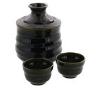 テーブルウェアイースト 酒器 セット ギフト 酒燗器・盃×2 新緑 ペアギフト 贈り物 箱入り 徳利 お猪口 和食器 プレゼント 包装紙ラッピング
