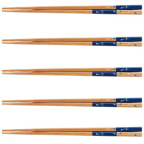 J-kitchens 箸 セット 5膳 木製 Dinner Standard スス竹小川の魚23cm 日本製
