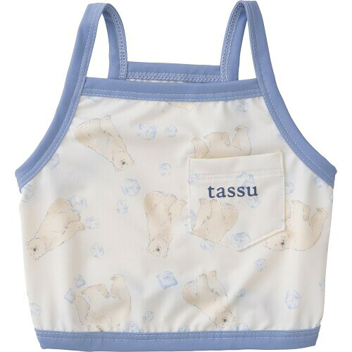 tassu クールウェア ペットウェア キャミソール ショート丈 犬服 猫兼用 洗える 夏用 接触冷感 ひんやり クール シロクマ柄 軽量 L アイボリー 169-6904B1