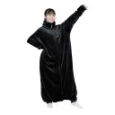 Bauhutte(バウヒュッテ) はだけない着る毛布 ブラック Mサイズ HFD-HB25-M-BK 『ダラダラごろ寝でもはだけない、ぬくもりを逃さない』 20...